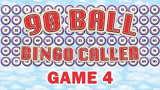 90 Ball Bingo Caller Game  Game 4 [upl. by Niala594]