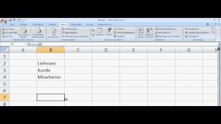 Excel 2007 2010  Einfügen einer DropdownListe mit dem Symbol Datenüberprüfung mit Untertitel [upl. by Sonitnatsnok]