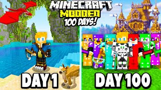 SURVIVING 100 DAYS IN MODDED MINECRAFT WITH FRIENDS [upl. by Marcella944]