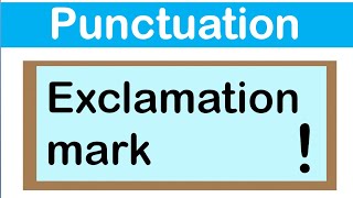 EXCLAMATION MARK  English grammar  How to use punctuation correctly [upl. by Legge105]