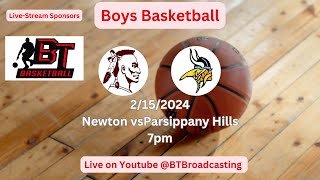 Boys Basketball Newton vs Parsippany Hills 21524 [upl. by Hoxie]