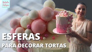 😁TRES técnicas para hacer ESFERAS para decorar Tortas Natalia Salazar [upl. by Airahs763]