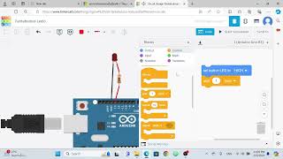 Flash LED with Arduino Simulation Tinkercad [upl. by Pentha]