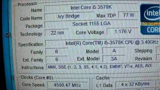 i53570K 45GHz TEST [upl. by Ecinnahs]