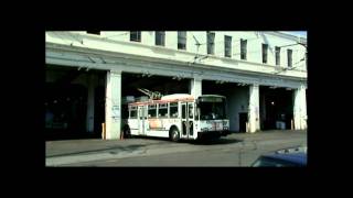 San Francisco Portrero Division Trackless Trolley Depot and Lines August 13 2008 [upl. by Doll]