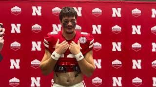 Nebraska Football Quarterback Heinrich Haarberg  Post Wisconsin 2024 [upl. by Siravart]