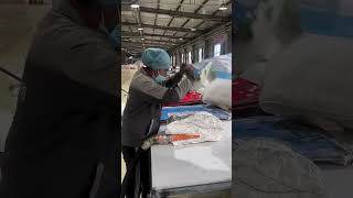 Bed sheets packing company machine packing shortvideo [upl. by Ivy]