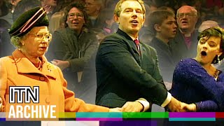 The Queen and Tony Blair Dance to Auld Lang Syne on Millennium Eve 1999 [upl. by Gardel]