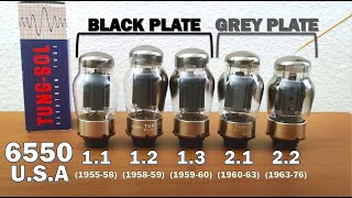 NOS TungSol 6550 Tube Details  All versions of TungSol 6550 tube for McIntosh MC275 Aegis tube amp [upl. by Ardnuassak103]