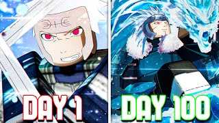 Spending 100 Days as TOBIRAMA SENJU in Shindo Life  Roblox [upl. by Eninnej903]