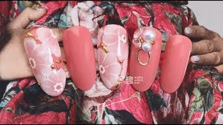 【Watch Nail Recommended822nd phase】Brush Delineating Flowers【窝趣美甲推荐第822期】排笔勾线花 [upl. by Lorraine]