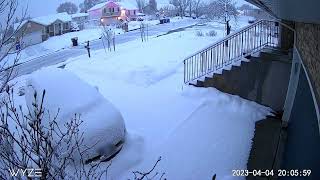 April 2023 Snow storm in Utah timelapse [upl. by Airamalegna]