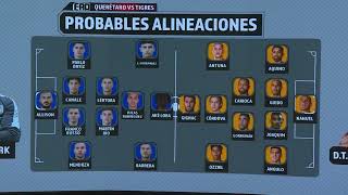 FUTBOL AL DÍA PROBABLES ALINEACIÓNES QUERÉTARO VS TIGRES [upl. by Putnam]