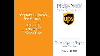 Nonprofit Corporate Governance Bylaws amp Articles of Incorporation [upl. by Libbna]