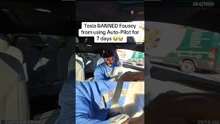 Fousey Gets Banned From Using AutoPilot In His Tesla shorts fyp viralvideos viral tesla [upl. by Guilbert858]