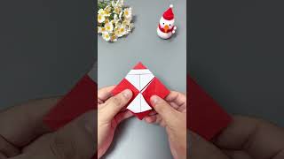 Square paper folding can clap hands Santa Claus come and try origami parentchild crafts kind [upl. by Carlin]