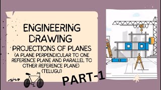 Engineering drawing Projections of planes A Plane PART1 [upl. by Dimmick]