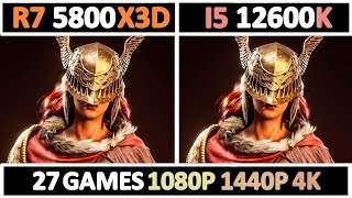 Intel I5 12600K vs Ryzen 7 5800X3D  Tested 27 Games [upl. by Latty]