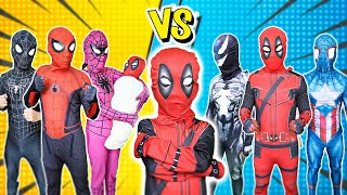 What If 5 SPIDERMAN amp JOKER in 1 HOUSE SPIDERMAN TEAM Finds DEADPOOL KIDs Father  MORE [upl. by Neyuq742]