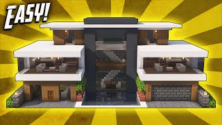 Minecraft How To Build A Modern Mansion House Tutorial 43 [upl. by Dias]