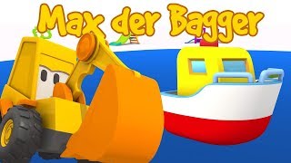 5 Episoden von Max der Bagger auf Deutsch Zeichentrickfilme mit Autos [upl. by Prochora]