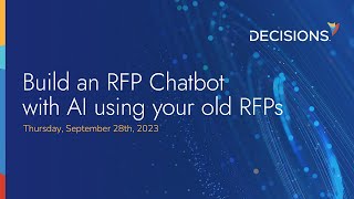 Build an RFP Chatbot with AI Using Your Old RFPs [upl. by Akered]