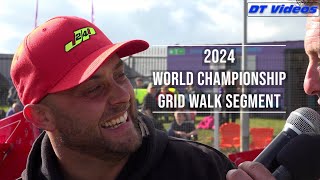 2024 BriSCA F2 Stock Cars World Championship  Grid Walk  Interviews Segment [upl. by Adnohs]