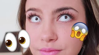 trying contacts for the FIRST TIME  Alyssa Mikesell colored contacts [upl. by Nilok]