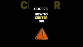 How to center a Div 🧑‍💻 codewithimraan coding webdevelopmen [upl. by Irrem]