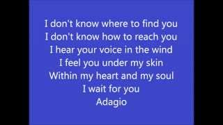 Lara Fabian  Adagio english version with lyrics [upl. by Yntrok]