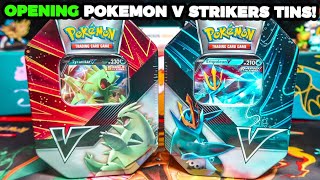 Opening Pokemon V Strikers Tins Tyranitar V  Empoleon V [upl. by Ranee]