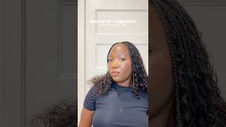 Makeup therapy but on textured skin✨💄 makeup makeupgrwm blackgirlmakeup texturedskin [upl. by Asiuqram]