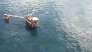 Ship Shoal 225 Gas Well Leak A badly leaking natural gas well in the Ship [upl. by Dent]