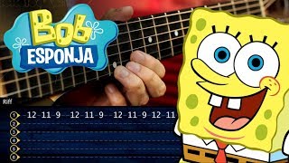 Bob Esponja Guitarra Tutorial  SpongeBob Theme Guitar Tutorial  TABS Christianvib [upl. by Richman]