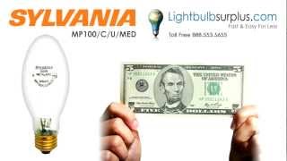 Sylvania MP100CUMED 100W Metal Halide Metalarc Light Bulb [upl. by Rubbico352]