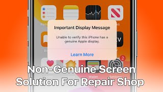 100 Fix  iPhone 11 Series NonGenuine Screen Warning  Important Display Message [upl. by Romeu]