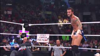 Brock Lesnar Destroys CM Punk Monday Night RAW [upl. by Sldney]