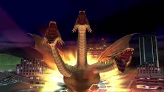 King Ghidorah vs MechaGhidorah  Godzilla Save The Earth PS2 [upl. by Ecnaralc22]