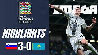 Slovenia vs Kazakhstan 30 Highlights UEFA Nations League 202425 [upl. by Enirol407]