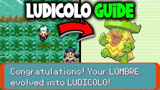 HOW TO EVOLVE LOMBRE INTO LUDICOLO ON POKEMON EMERALD [upl. by Ranilopa628]