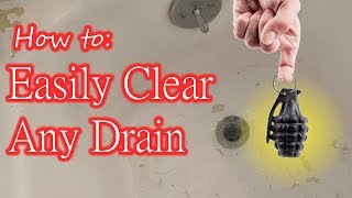 The BEST Method for How to Unclog A Bathtub Drain or Toilet Without a Plunger or Snake Life Hack Tip [upl. by Bucella888]