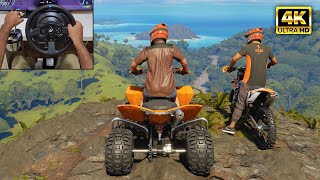 KTM 525XC ATV amp KTM 450 EXC  OFFROAD Dirt Bike  The Crew Motorfest  Thrustmaster T300RS gameplay [upl. by Anomar]