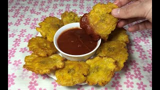 Cómo hacer TOSTONES con PLÁTANO VERDE  PATACONES 🇻🇪 súper FÁCILES ECONÓMICOS y DELICIOSOS [upl. by Rossie29]