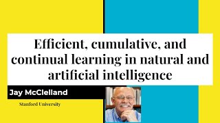 Continual learning in natural and artificial intelligence  Jay McClelland  CoLLAs 2024 [upl. by Fablan]