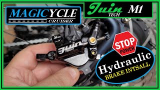 MAGICYCLE Hydraulic Brake Install Juin Tech M1 [upl. by Urbai545]