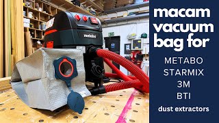 Macam reusable dust bag for Metabo Starmix 3M and BTI dust extractors Large capacity vacuum bag [upl. by Eugaet]