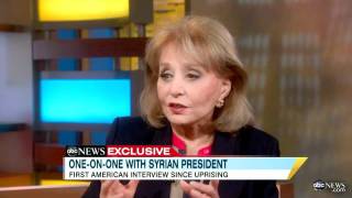 Barbara Walters Interview With Syrias President Bashar alAssad Not Like Moammar Gadhafi [upl. by Noiramaj]