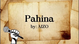 Pahina by Aizo Karaoke version [upl. by Lehcor]