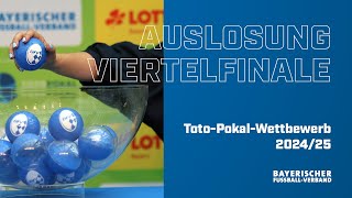 TotoPokal 202425 Auslosung Viertelfinale [upl. by Sletten]