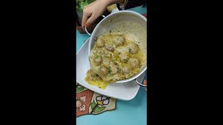 Chicken Malai Kofta With White Gravy  shorts chicken chickenmalai chickenkofta malaikofta [upl. by Airual139]